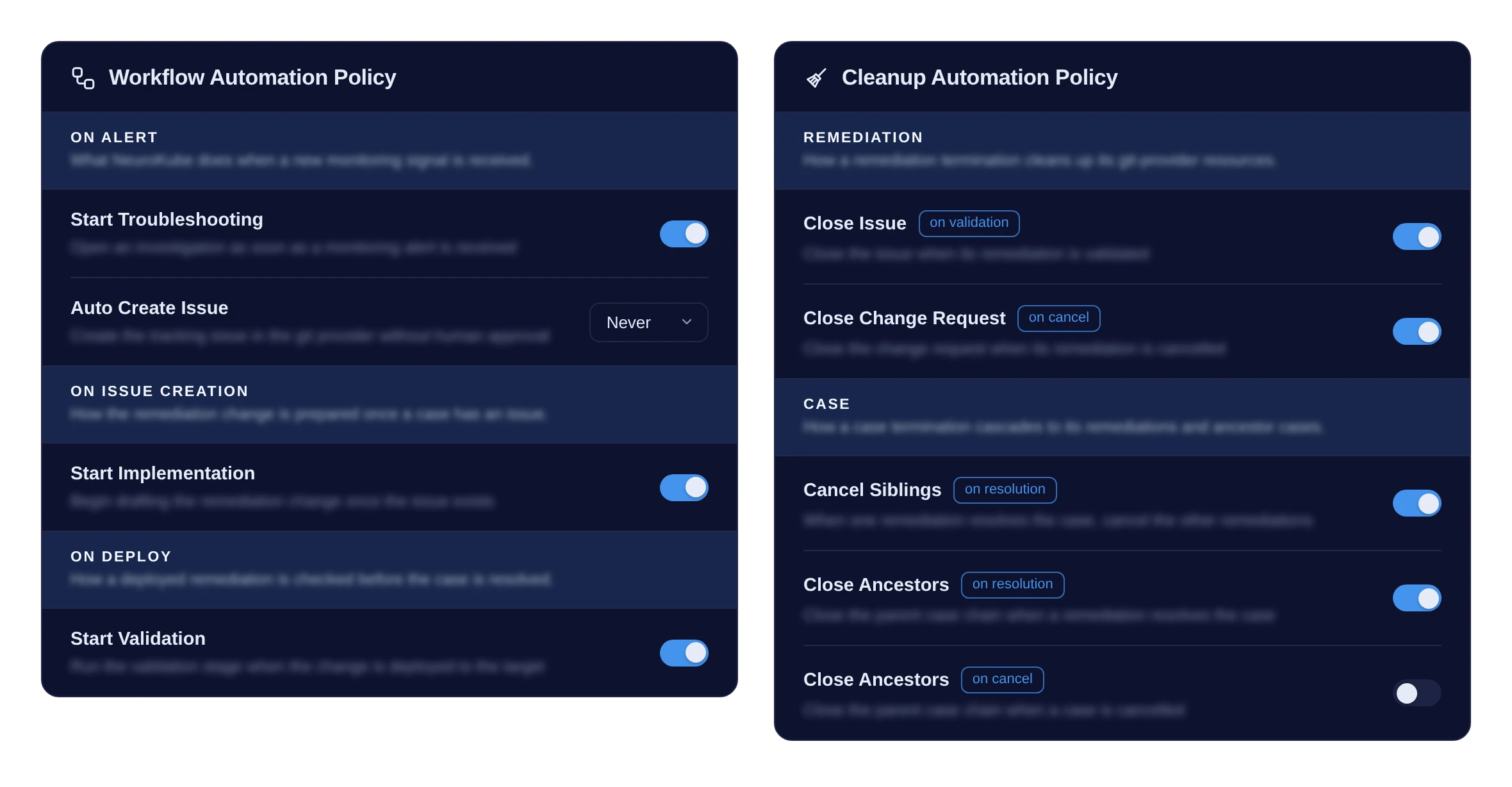 Adjustable Control & Governance