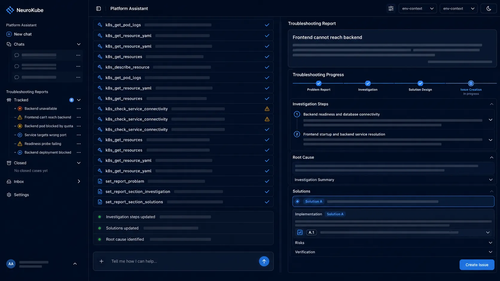 Autonomous Troubleshooting & Resolution